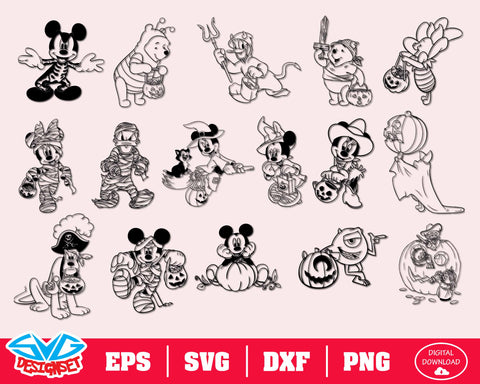 Disney Halloween Svg, Dxf, Eps, Png, Clipart, Silhouette and Cutfiles #5 - SVGDesignSets