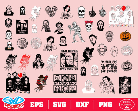 Horror Movie Killers Svg, Dxf, Eps, Png, Clipart, Silhouette and Cutfiles - SVGDesignSets