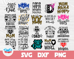 Mother's Day Svg, Dxf, Eps, Png, Clipart, Silhouette and Cutfiles #6 - SVGDesignSets
