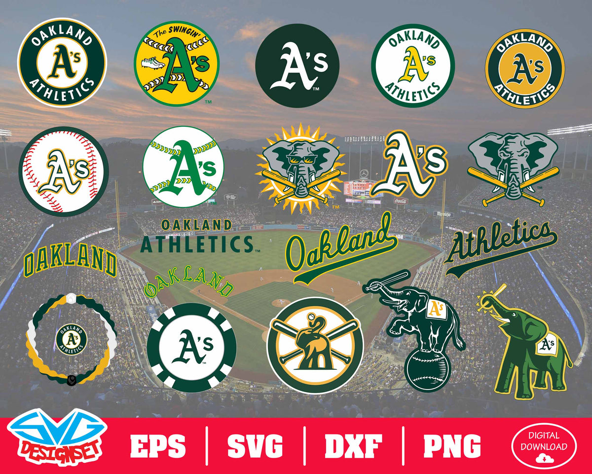 Oakland Athletics SVG • MLB Baseball Team T-shirt Design SVG Cut Files  Cricut