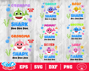 Shark Bundle Svg, Dxf, Eps, Png, Clipart, Silhouette and Cutfiles #4 - SVGDesignSets