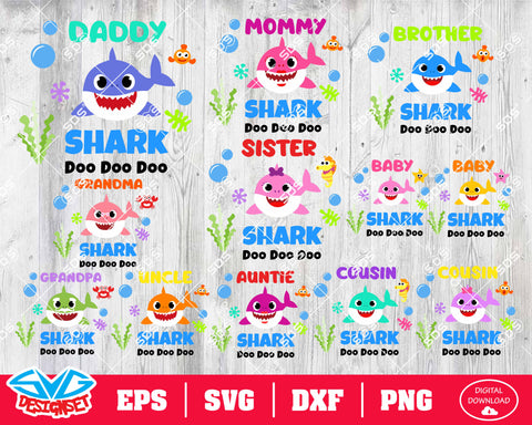 Shark Bundle Svg, Dxf, Eps, Png, Clipart, Silhouette and Cutfiles #5 - SVGDesignSets