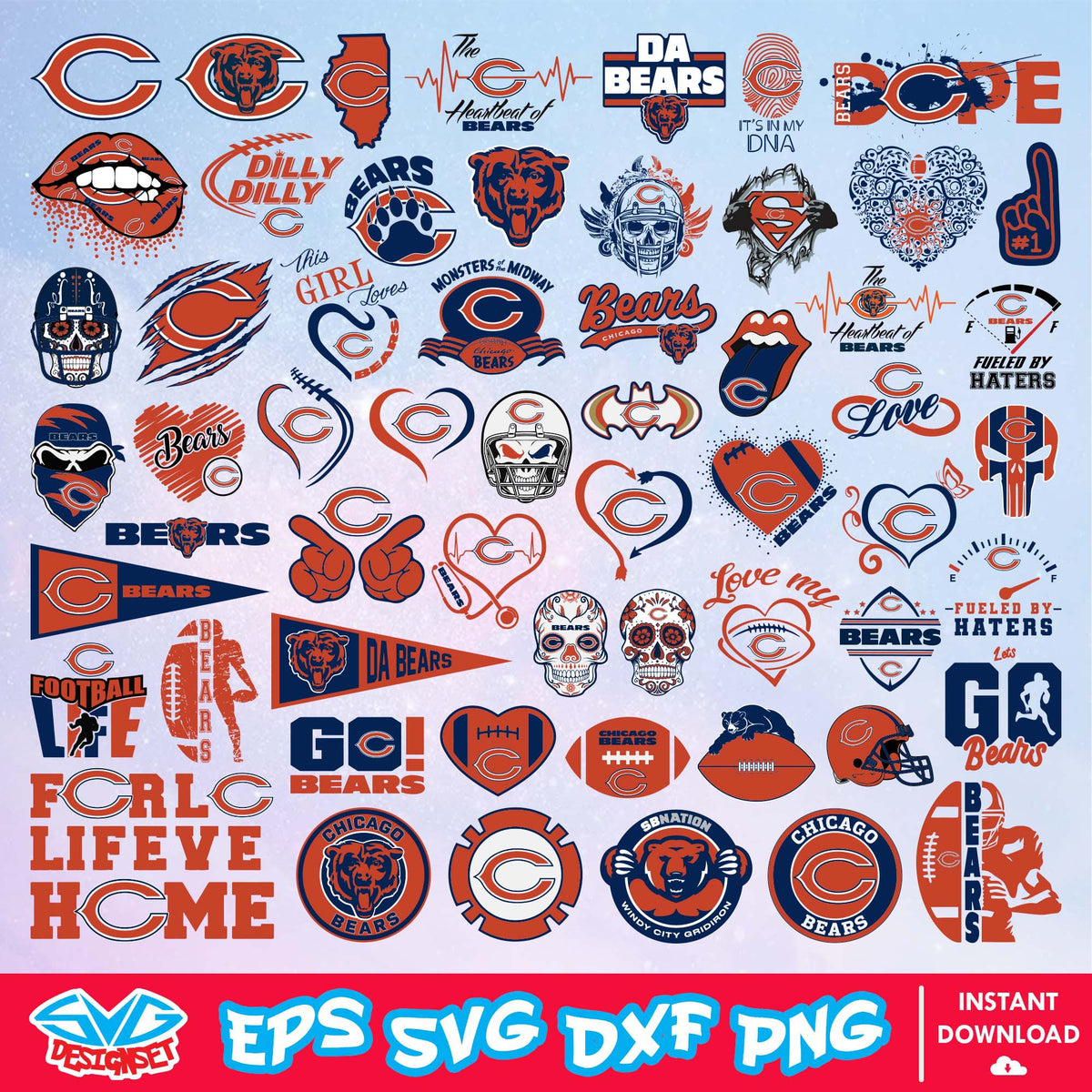 Chicago Bears Football Team SVG, Chicago-Bears SVG, NFL Teams SVG