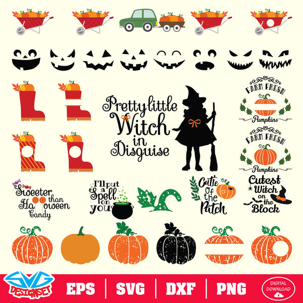 Halloween and Thanksgiving Big Bundle Svg, Dxf, Eps, Png, Clipart, Silhouette and Cutfiles #2. - SVGDesignSets