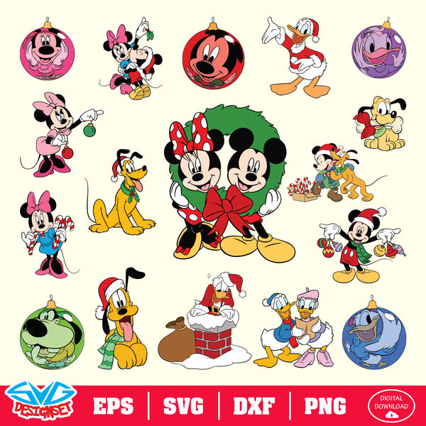 Disney Christmas Big Bundle Svg, Dxf, Eps, Png, Clipart, Silhouette and Cutfiles - SVGDesignSets