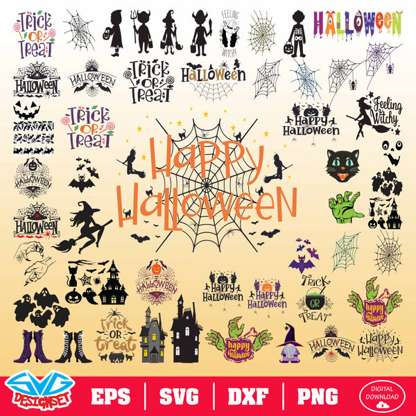 Halloween Big Bundle Svg, Dxf, Eps, Png, Clipart, Silhouette and Cutfiles 2 - SVGDesignSets