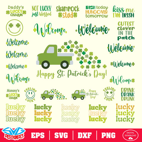 St. Patrick's Day Bundle Svg, Dxf, Eps, Png, Clipart, Silhouette and Cutfiles #010 - SVGDesignSets
