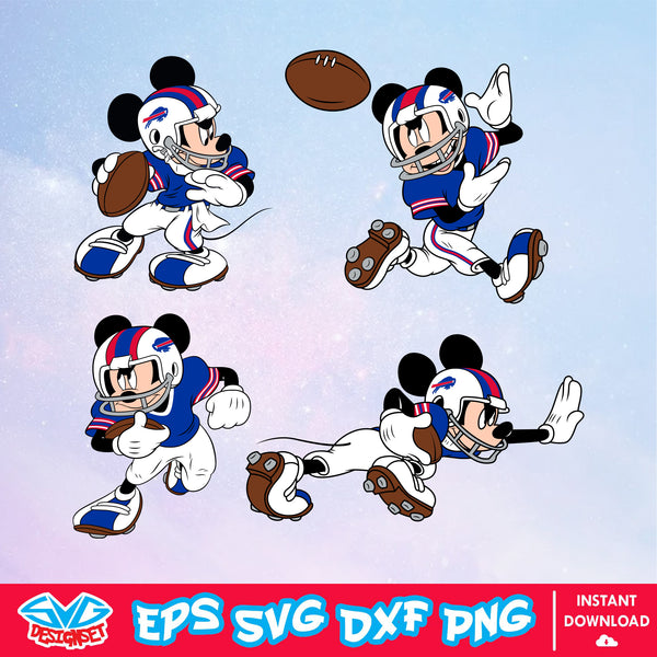Buffalo Bills Mickey Mouse Disney SVG, NFL SVG, Disney SVG, Vector, Cricut, Cut Files, Clipart, Digital Download Files - SVGDesignSet