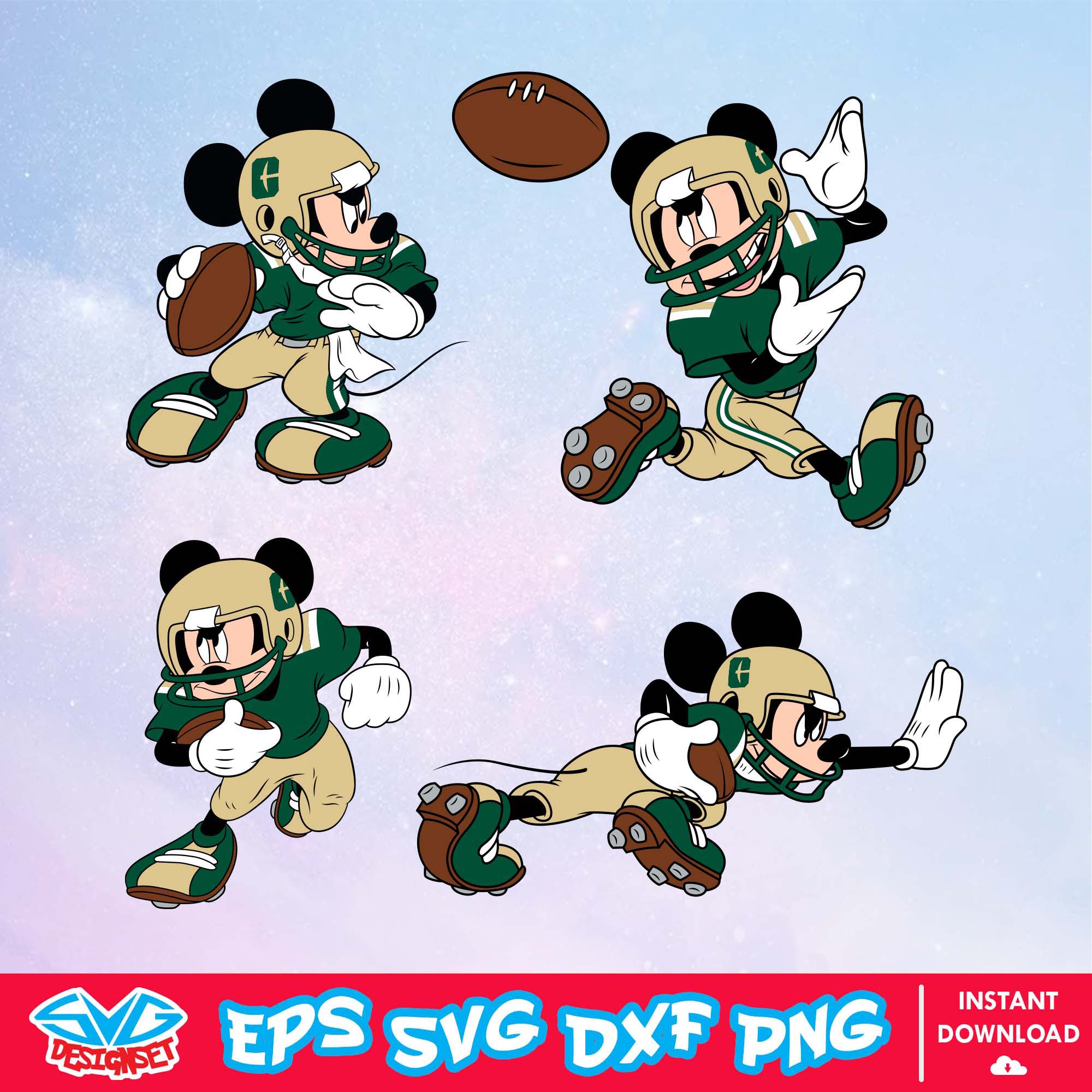 Charlotte 49ers Mickey Mouse Disney SVG, NCAA SVG, Disney SVG, Vector, Cricut, Cut Files, Clipart, Digital Download File - SVGDesignSet