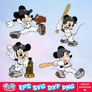 Chicago White Sox Disney Mickey Mouse Team SVG, MLB SVG, Disney SVG, Cut Files, Cricut, Clipart, Silhouette, Printable, Download File - SVGDesignSet