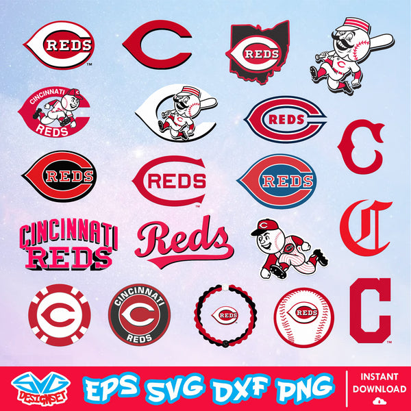 Cincinnati Reds Team Svg, Dxf, Eps, Png, Clipart, Silhouette and Cutfiles - SVGDesignSet