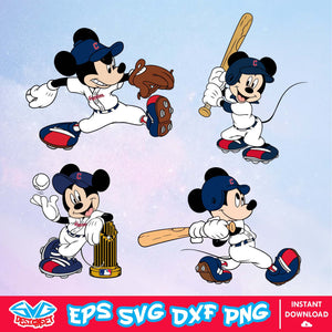 Cleveland Guardians Disney Mickey Mouse Team SVG, MLB SVG, Disney SVG, Cut Files, Cricut, Clipart, Silhouette, Printable, Download File - SVGDesignSet