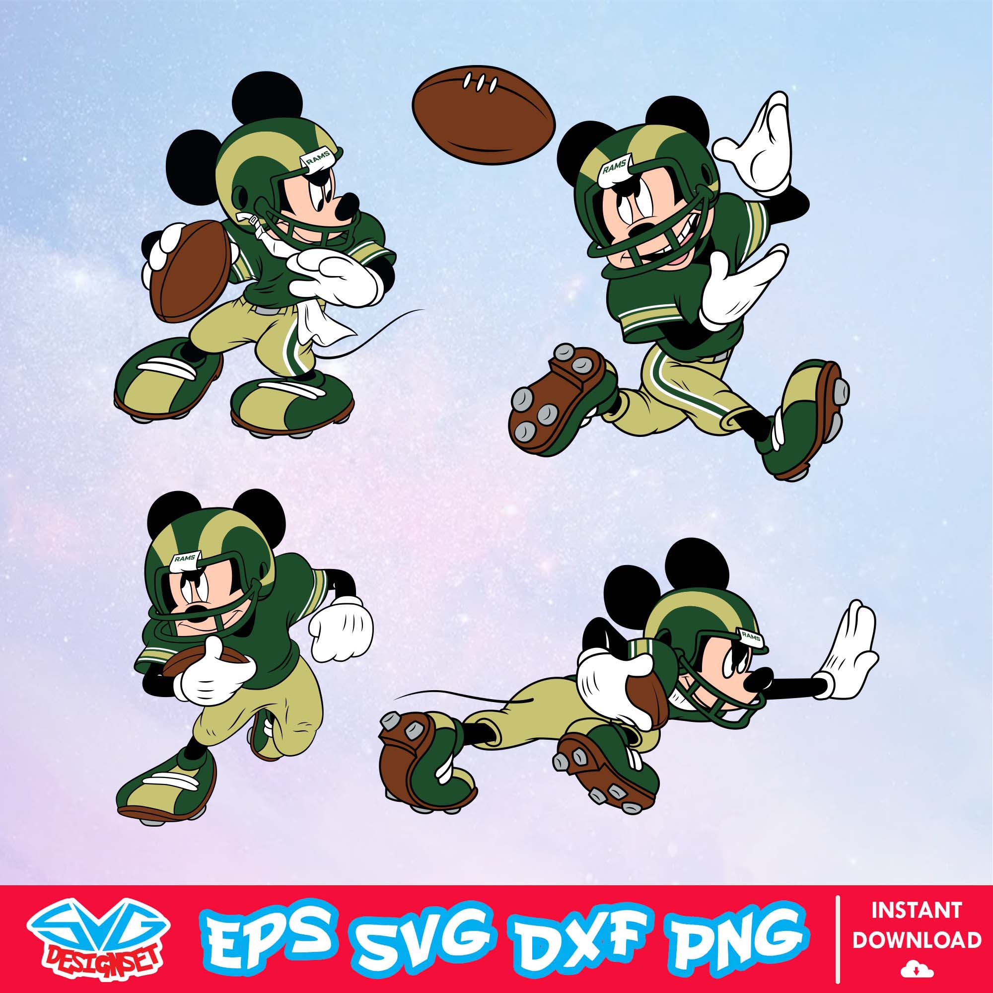 Colorado State Rams Mickey Mouse Disney SVG, NCAA SVG, Disney SVG, Vector, Cricut, Cut Files, Clipart, Digital Download - SVGDesignSet