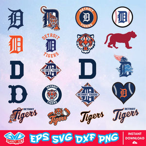 Detroit Tigers Team Svg, Dxf, Eps, Png, Clipart, Silhouette and Cutfiles - SVGDesignSet