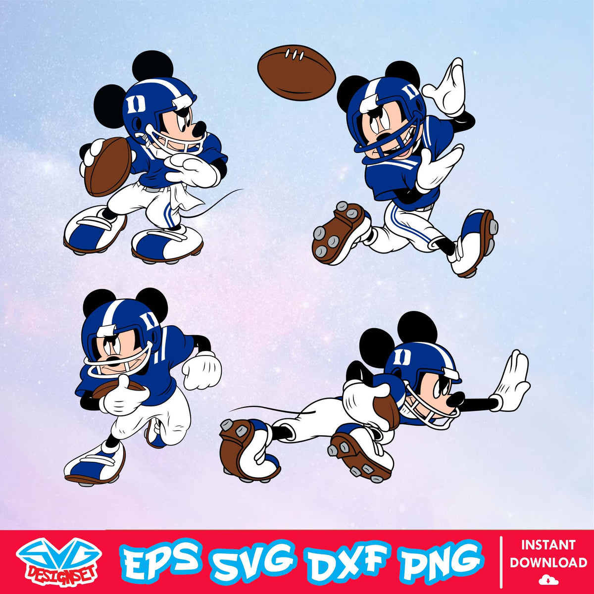 Duke Blue Devils Mickey Mouse Disney SVG, NCAA SVG, Disney SVG, Vector