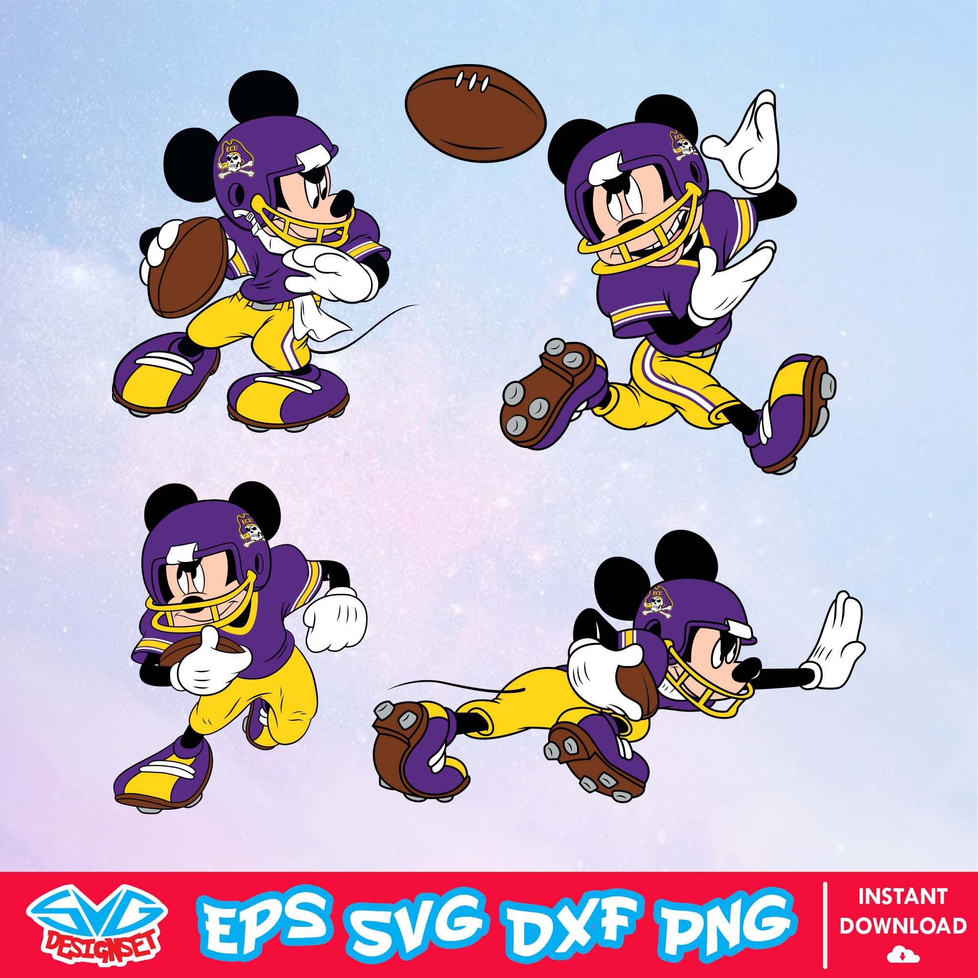 East Carolina Pirates Mickey Mouse Disney SVG, NCAA SVG, Disney SVG, Vector, Cricut, Cut Files, Clipart, Download File - SVGDesignSet