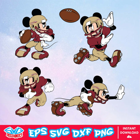 Florida State Seminoles Mickey Mouse Disney SVG, NCAA SVG, Disney SVG, Vector, Cricut, Cut Files, Clipart, Download File - SVGDesignSet