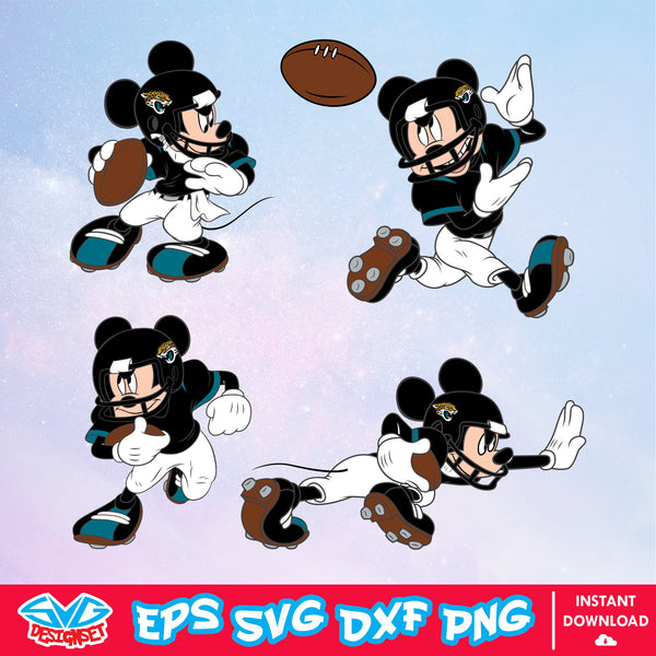 Jacksonville Jaguars Mickey Mouse Disney SVG, NFL SVG, Disney SVG, Vector, Cricut, Cut File, Clipart, Digital Download - SVGDesignSet