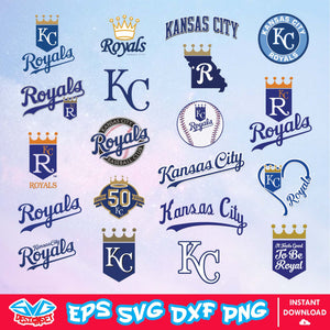 Kansas City Royals Team Svg, Dxf, Eps, Png, Clipart, Silhouette and Cutfiles - SVGDesignSet