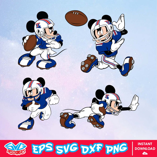 LA Tech Bulldogs Mickey Mouse Disney SVG, NCAA SVG, Disney SVG, Vector, Cricut, Cut Files, Clipart, Digital Download - SVGDesignSet