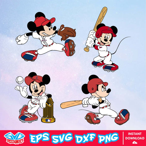 Los Angeles Angels Disney Mickey Mouse Team SVG, MLB SVG, Disney SVG, Cut Files, Cricut, Clipart, Silhouette, Printable, Download File - SVGDesignSet