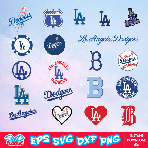 Los Angeles Dodgers Team Svg, Dxf, Eps, Png, Clipart, Silhouette and Cutfiles - SVGDesignSet