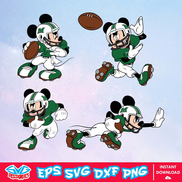 Marshall Thundering Herd Mickey Mouse Disney SVG, NCAA SVG, Disney SVG, Vector, Cricut, Cut Files, Clipart, Digital File - SVGDesignSet