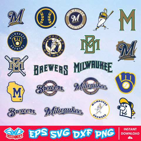 Milwaukee Brewers Team Svg, Dxf, Eps, Png, Clipart, Silhouette and Cutfiles - SVGDesignSet