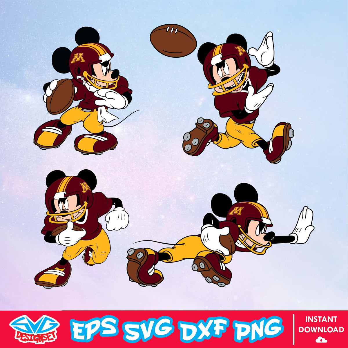 Minnesota Golden Gophers Mickey Mouse Disney SVG, NCAA SVG, Disney SVG