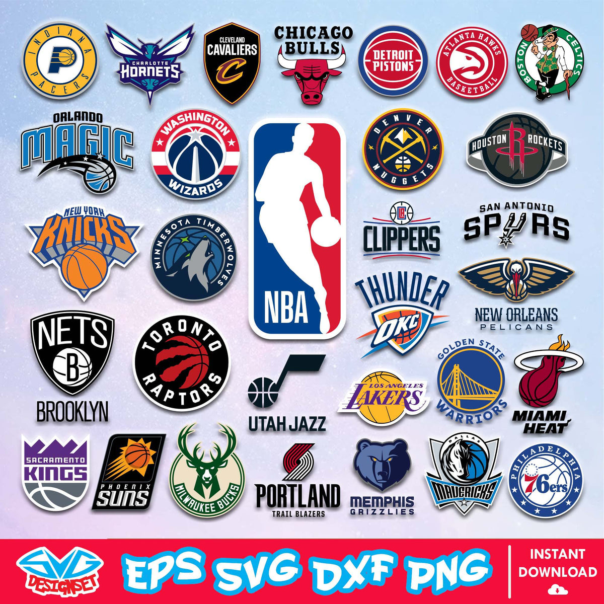 NBA Team Logo Svg, National Basketball Association Svg, NBA Svg, NBA T