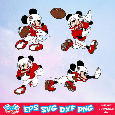 NC State Wolfpack Mickey Mouse Disney SVG, NCAA SVG, Disney SVG, Vector, Cricut, Cut Files, Clipart, Digital Download - SVGDesignSet