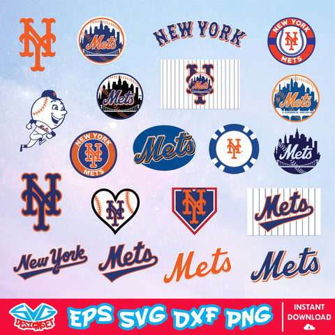 New York Mets Team Svg, Dxf, Eps, Png, Clipart, Silhouette and Cutfiles - SVGDesignSet