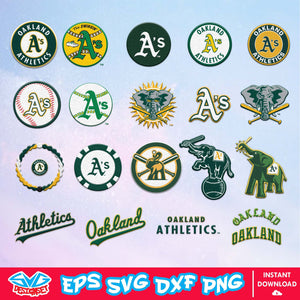 Oakland Athletics Team Svg, Dxf, Eps, Png, Clipart, Silhouette and Cutfiles - SVGDesignSet