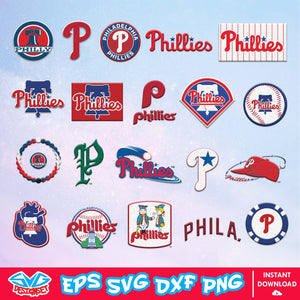 Philadelphia Phillies Team Svg, Dxf, Eps, Png, Clipart, Silhouette and Cutfiles - SVGDesignSet