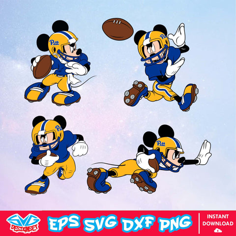 Pittsburgh Panthers Mickey Mouse Disney SVG, NCAA SVG, Disney SVG, Vector, Cricut, Cut Files, Clipart, Digital Download - SVGDesignSet