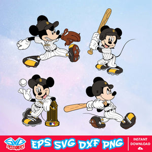 San Diego Padres Disney Mickey Mouse Team SVG, MLB SVG, Disney SVG, Cut Files, Cricut, Clipart, Silhouette, Printable, Download File - SVGDesignSet