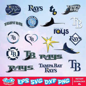 Tampa Bay Rays Team Svg, Dxf, Eps, Png, Clipart, Silhouette and Cutfiles - SVGDesignSet