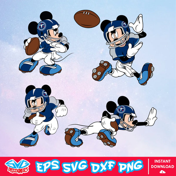 Tennessee Titans Mickey Mouse Disney SVG, NFL SVG, Disney SVG, Vector, Cricut, Cut Files, Clipart, Digital Download File - SVGDesignSet