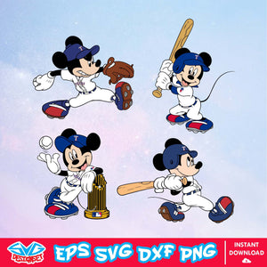 Texas Rangers Disney Mickey Mouse Team SVG, MLB SVG, Disney SVG, Cut Files, Cricut, Clipart, Silhouette, Printable, Download File - SVGDesignSet