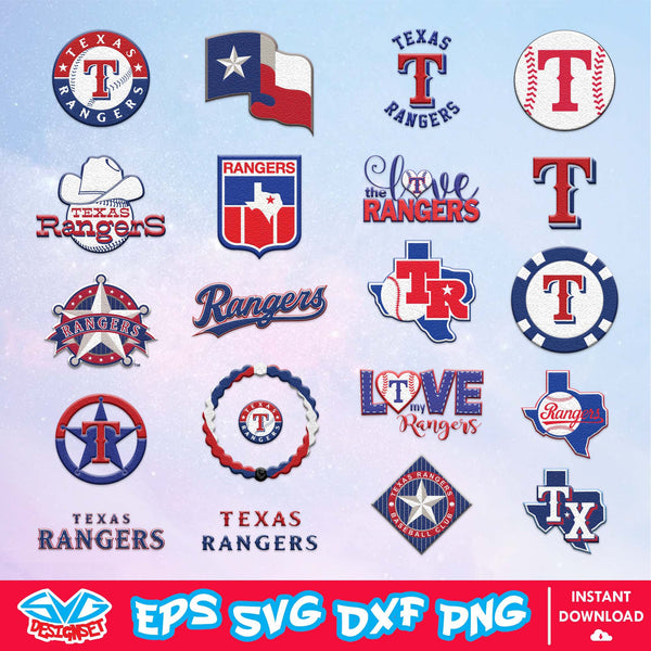 Texas Rangers Team Svg, Dxf, Eps, Png, Clipart, Silhouette and Cutfiles - SVGDesignSet