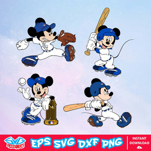 Toronto Blue Jays Disney Mickey Mouse Team SVG, MLB SVG, Disney SVG, Cut Files, Cricut, Clipart, Silhouette, Printable, Download File - SVGDesignSet