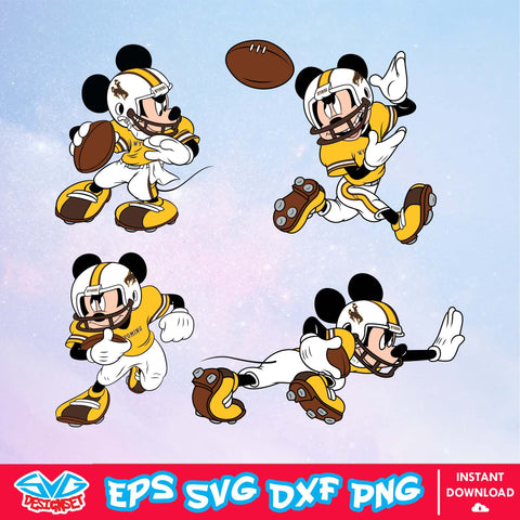 Wyoming Cowboys Mickey Mouse Disney SVG, NCAA SVG, Disney SVG, Vector, Cricut, Cut Files, Clipart, Digital Download File - SVGDesignSet