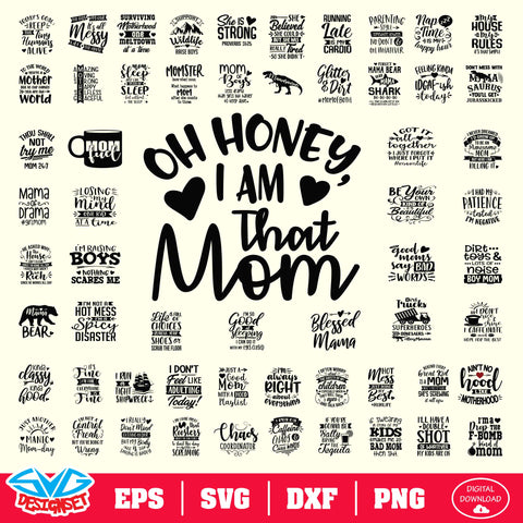 Happy Mother's Day Bundle Svg, Dxf, Eps, Png, Clipart, Silhouette and Cutfiles #3 - SVGDesignSets