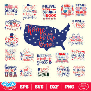 Fourth of July Svg, Dxf, Eps, Png, Clipart, Silhouette and Cutfiles #22 - SVGDesignSets