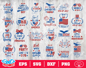 Fourth of July Svg, Dxf, Eps, Png, Clipart, Silhouette and Cutfiles #19 - SVGDesignSets