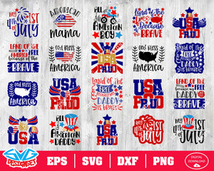 Fourth of July Svg, Dxf, Eps, Png, Clipart, Silhouette and Cutfiles #14 - SVGDesignSets