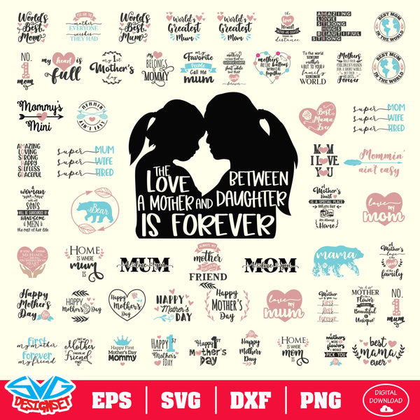 Happy Mother's Day Big Collection Bundle Svg, Dxf, Eps, Png, Clipart, Silhouette and Cutfiles #1 - SVGDesignSets