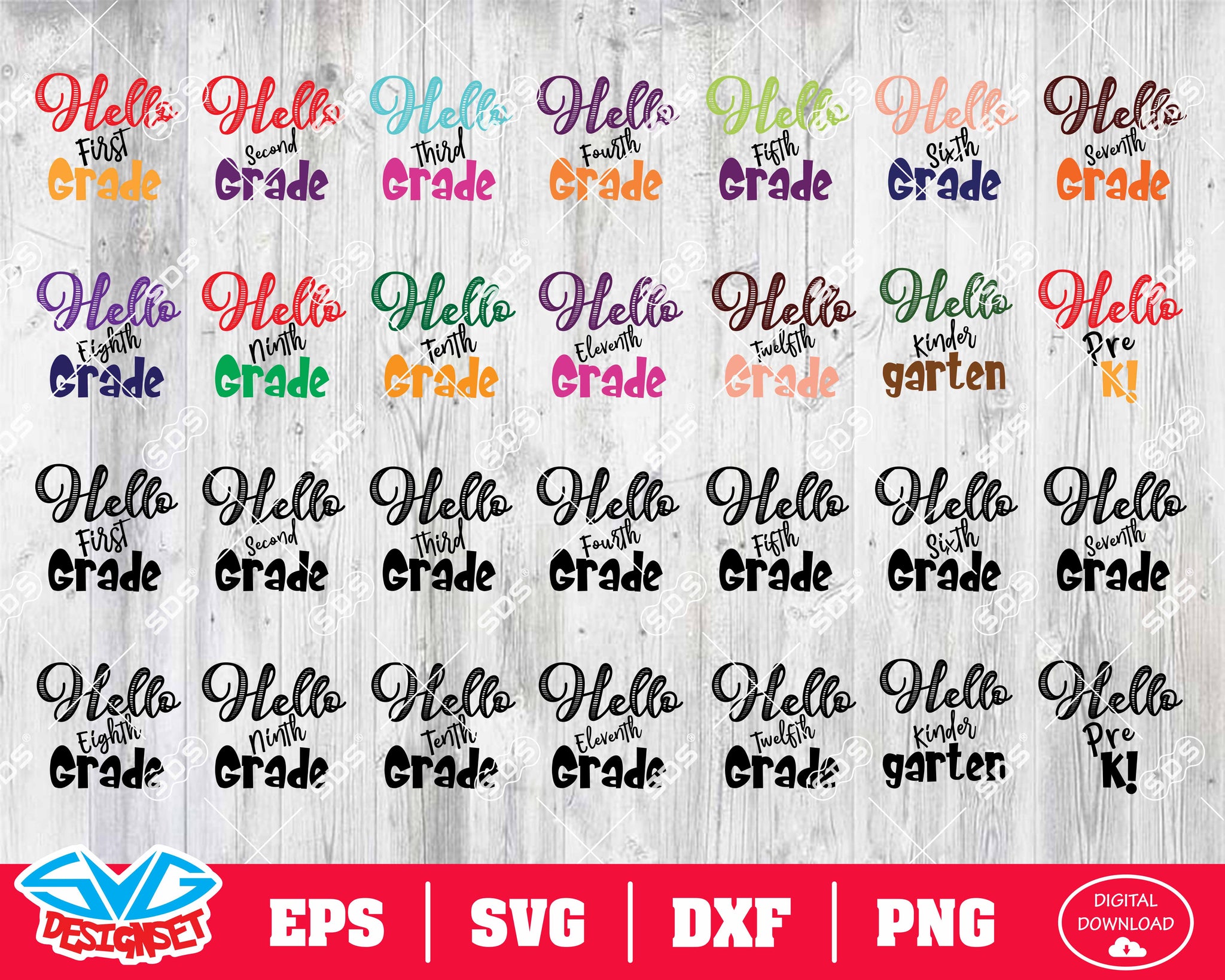 Back to School Svg, Dxf, Eps, Png, Clipart, Silhouette and Cutfiles #4 - SVGDesignSets