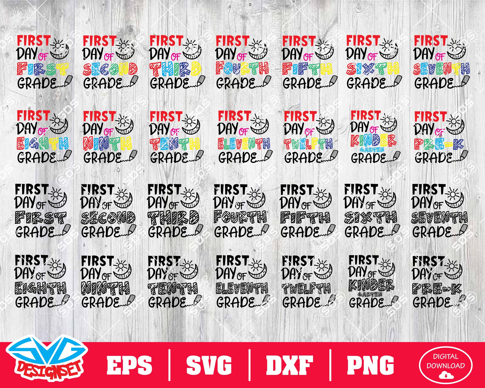 Back to School Svg, Dxf, Eps, Png, Clipart, Silhouette and Cutfiles #6 - SVGDesignSets