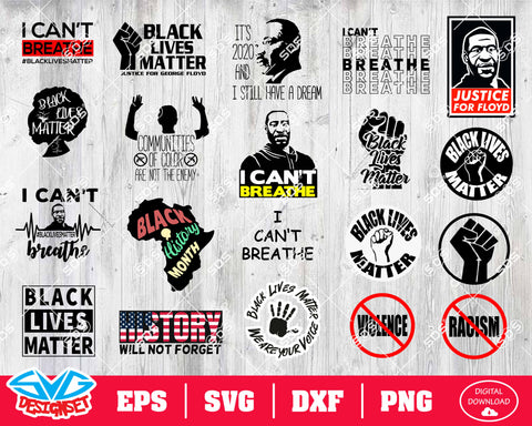 I Can't Breathe Svg, Dxf, Eps, Png, Clipart, Silhouette and Cutfiles - SVGDesignSets